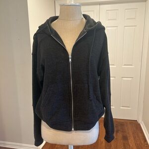 Forever 21 Charcoal Zip-Up Hoodie